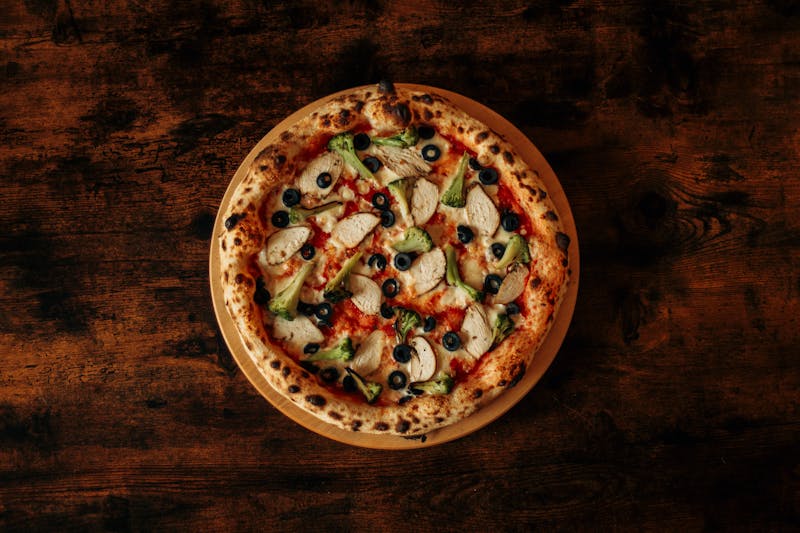 BBQ Chicken Ranch pizza with smoky sauce and grilled chicken